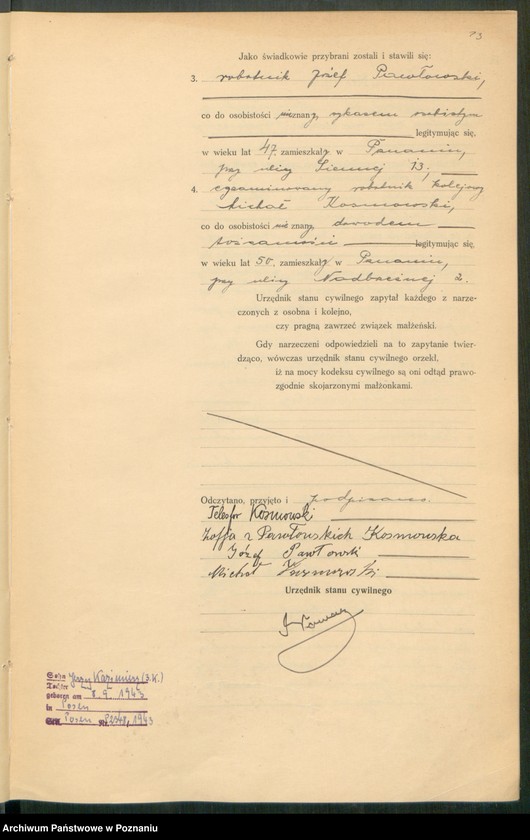 Obraz 15 z jednostki "Księga miejscowa małżeństw tom II [Rejestr główny małżeństw]"