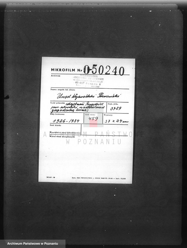 image.from.unit.number "Majętność Przygodzice powiat ostrowski /nadzór nad gospodarką leśną/"