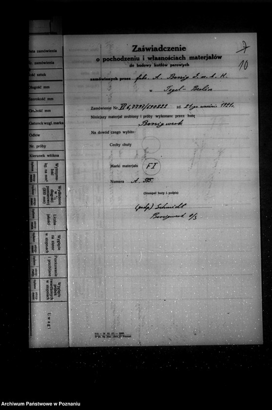 Obraz 14 z jednostki "Chemiczna Fabryka- Towarzystwo Akcyjne Dr R. Maya nr woj 5495 Luboń powiat poznański"