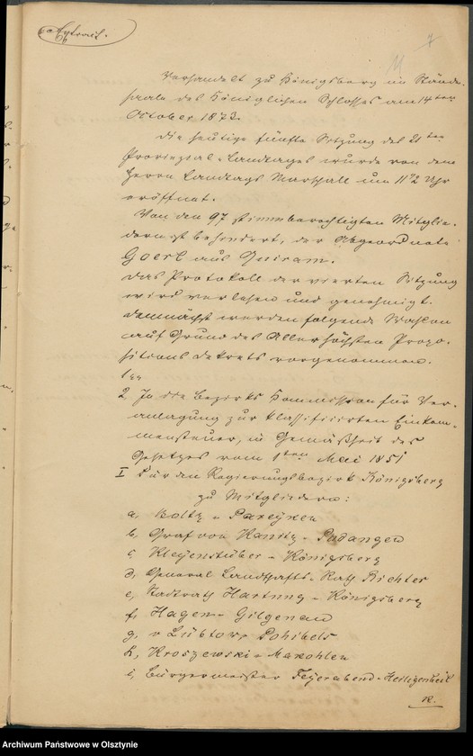 image.from.unit.number "Acta des [21]ten Provinzial-Landtages der Stände des Königreichs Preußen Wahlen"