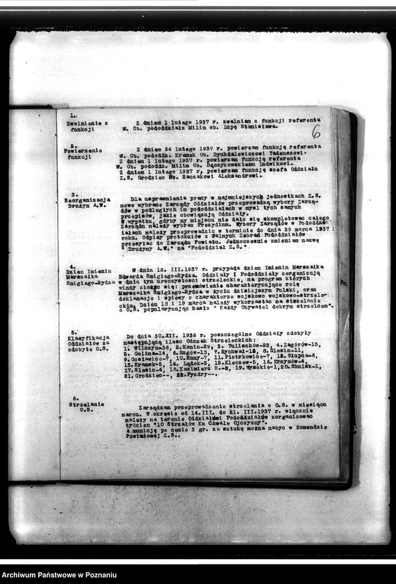 Obraz 10 z jednostki "Dziennik zarządzeń i rozkazów Komendy Powiatowej Związku Strzeleckiego w Koninie"