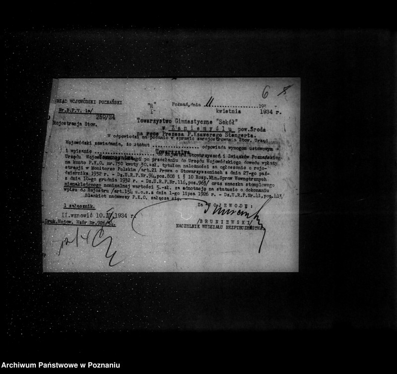 Obraz 11 z jednostki "/Towarzystwo Gimnastyczne Sokół w Zaniemyślu powiat Środa - rejestracja/"