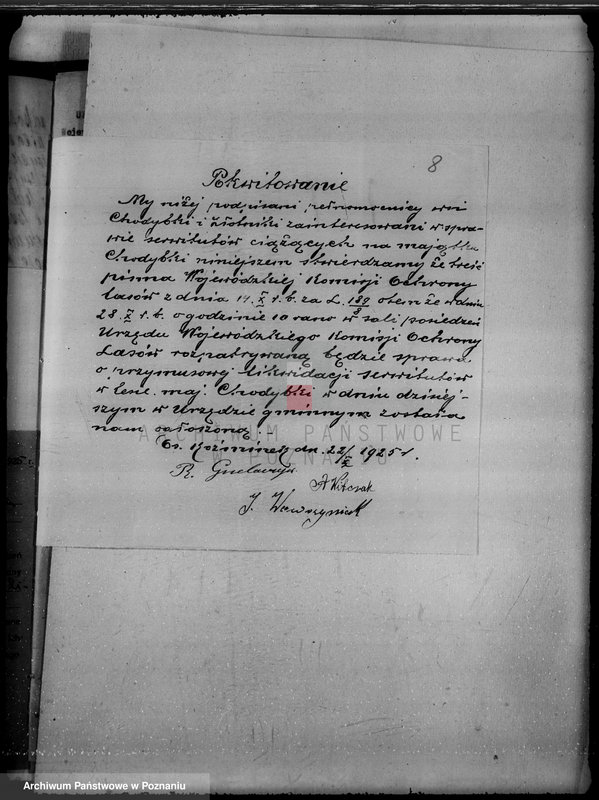 Obraz 12 z jednostki "Gmina Koźminek powiat kaliski /sprawy leśne/"