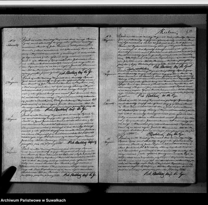 image.from.unit.number "Duplikat Aktow urodzonych, zaślubionych i Zeszłych Wyznania Mojżeszowego Okręgu Wiejsieie na Rok 1842 sporządzony"