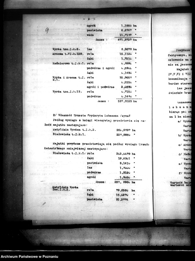 Obraz 14 z jednostki "Majątek Wyrza-Matyldzin powiatu wyrzyskiego parcelacja oddłużeniowa"