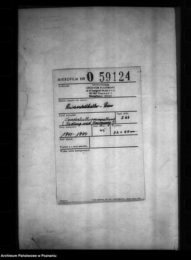 Obraz 2 z jednostki "Landeskulturverwaltung (Siedlung und Umlegung)"