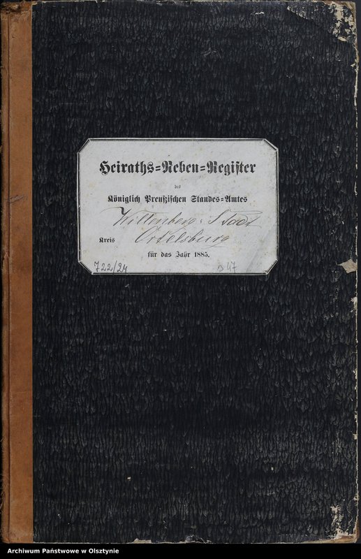 image.from.unit.number "Heiraths-Neben-Register Nr 1 - 23"