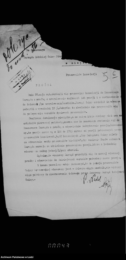 Obraz 10 z jednostki "Sprawy urzędników kancelarii i służby cmentarnej"