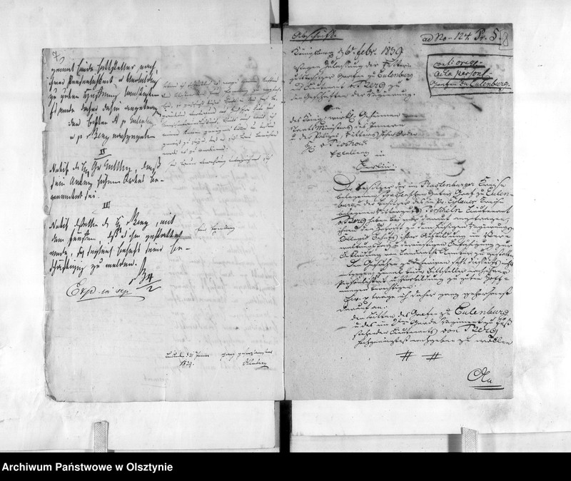 image.from.unit.number "Zulassung des Rittergutsbesitzers Lieutenant von Berg [Hermann] zu den Geschäften bei der Regierung"