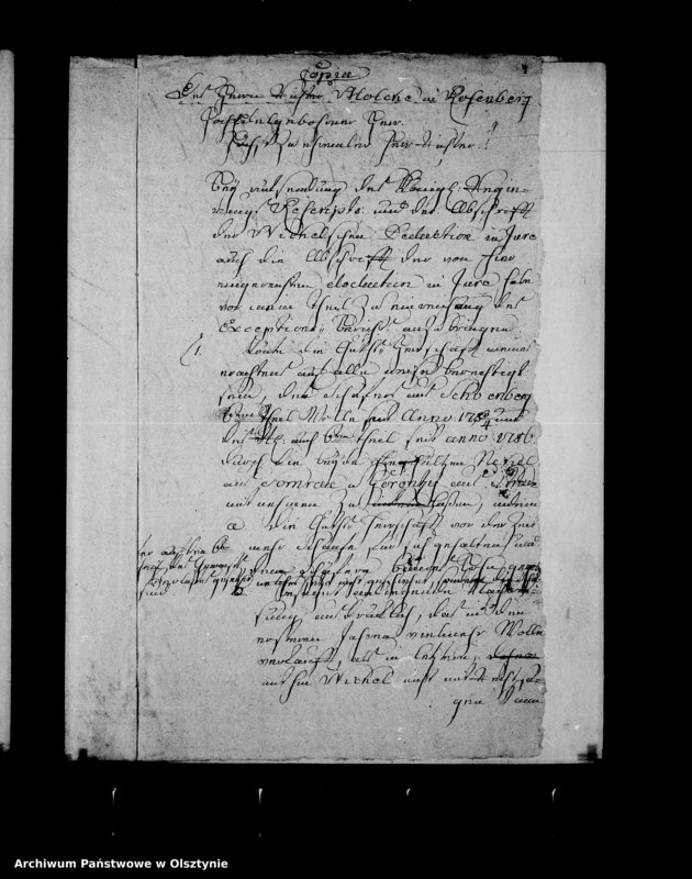 image.from.unit.number "Schriften zur Sasche der Schönberger Gutsherrschaft contra den Frei-Schulzen S. Nickel in Sommrau wegen Nichtgestellung einer Wollfuhre nach Königsberg"