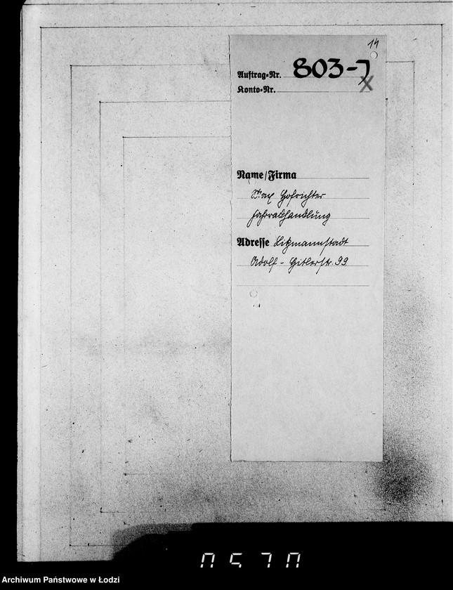 Obraz 18 z jednostki "J.801-820 [Wnioski Żydów z Getta o zwrot należności za towar wzięty na kredyt oraz za wykonaną pracę]"