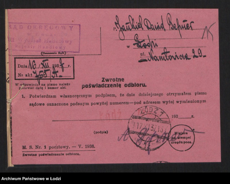 Obraz 17 z jednostki "Jacób Gepner- handel towarów tabacznych"