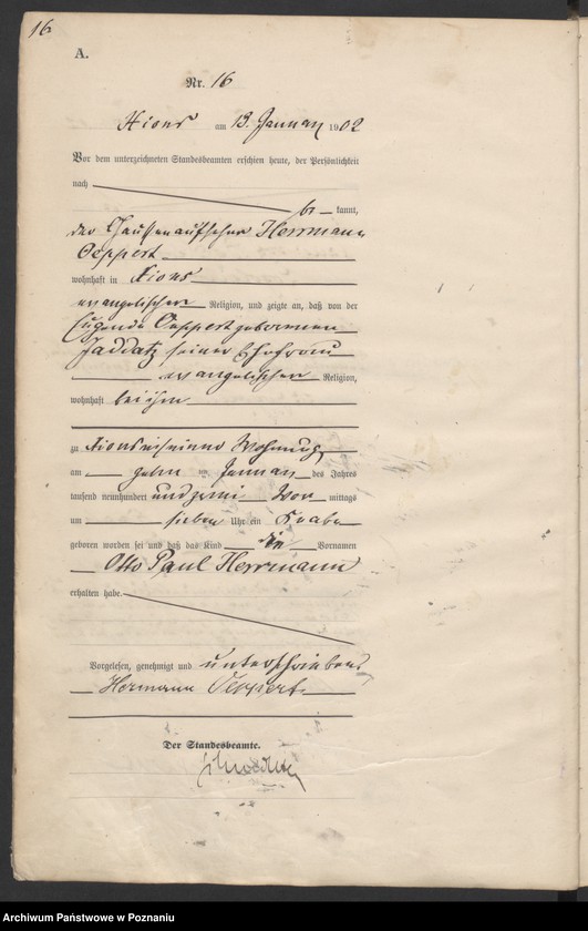 Obraz 19 z jednostki "Geburts-Haupt-Register"