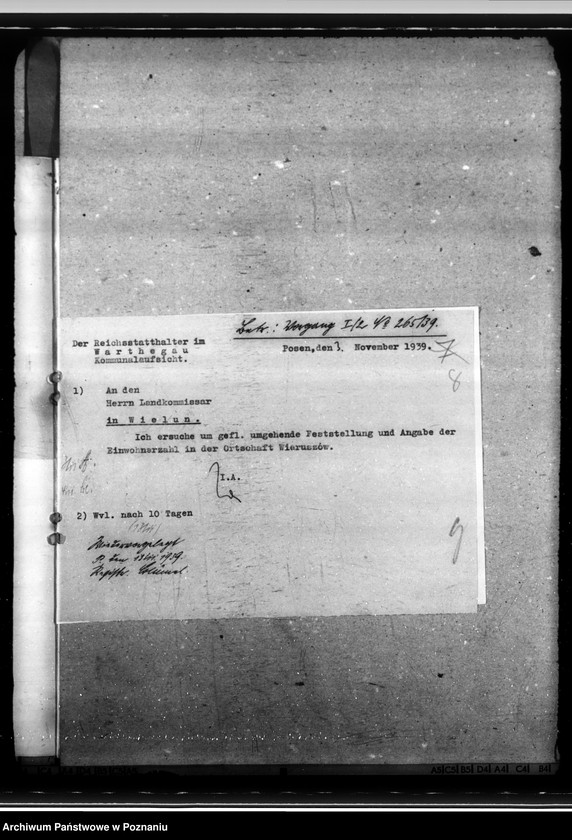 Obraz 11 z jednostki "Lageberichte aus dem Kreise Welun"