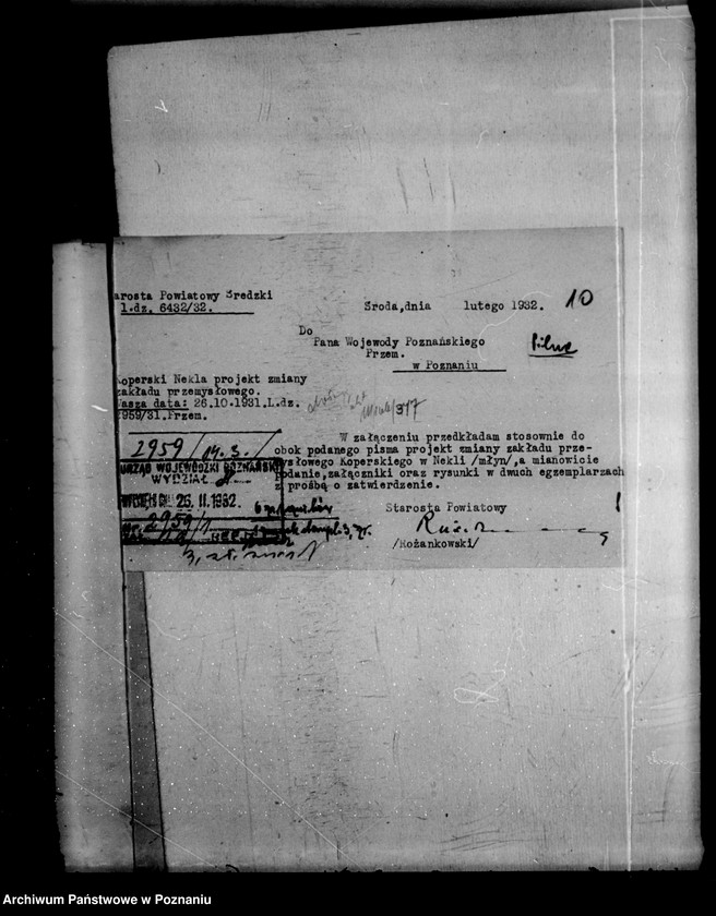 Obraz 16 z jednostki "Zatwierdzenie projektu zakładu przemysłowego /urządzenia kotłowni przy tartaku nr 489/ Fr. Koperskiego w Nekli powiat średzki/"