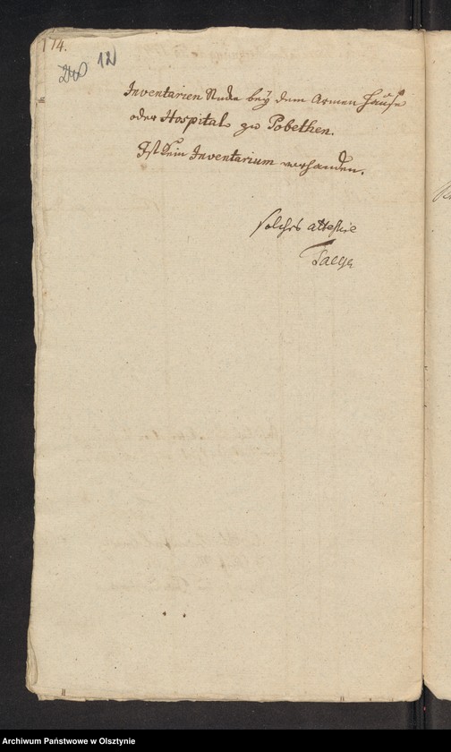 image.from.unit.number "Administrations Rechnung über des Stolterfothsche Legaten Capital und derer Intereßen deßen Einnahme und Ausgabe zu Pobethen Von Michael 1797 bis Michael 1798"