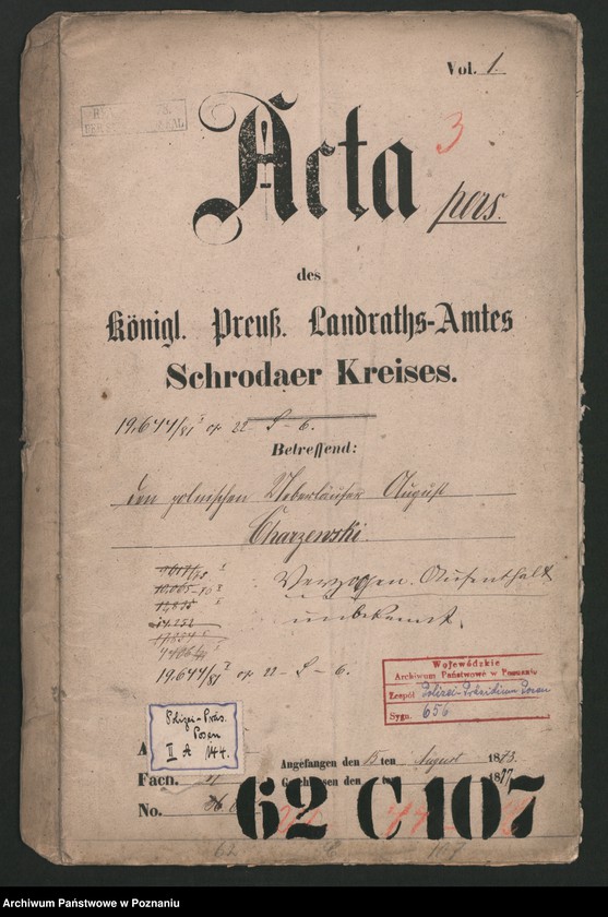 Obraz 2 z jednostki "A. betr. August Charczewski, Rechnungsführer in Iwno"