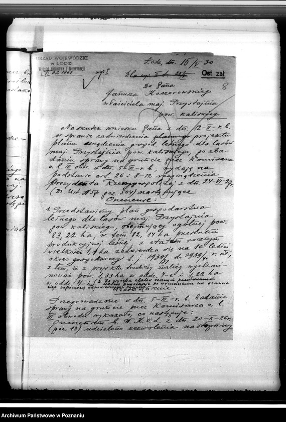 Obraz 12 z jednostki "Zatwierdzenie projektu planu urządzenia gospodarstwa leśnego dla lasów majątku Przystajnia powiat kaliski"