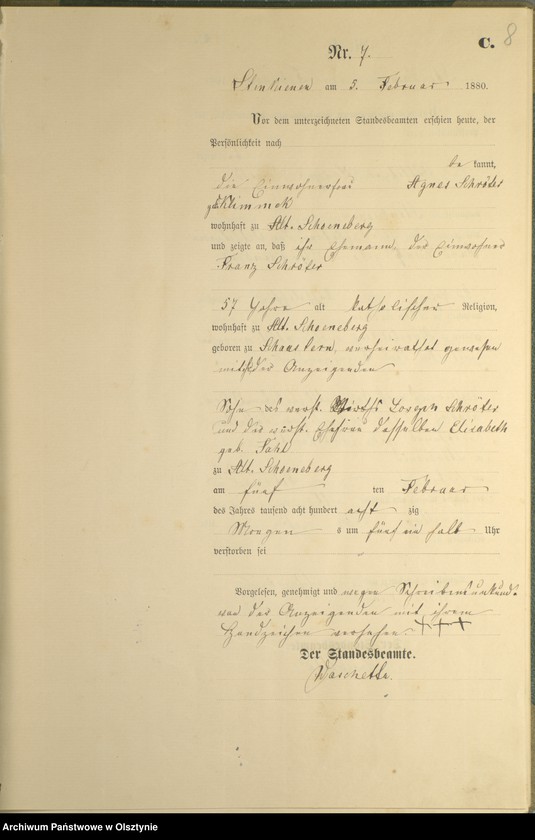 Obraz 10 z jednostki "Sterbe-Haupt-Register Nr 1 - 49"