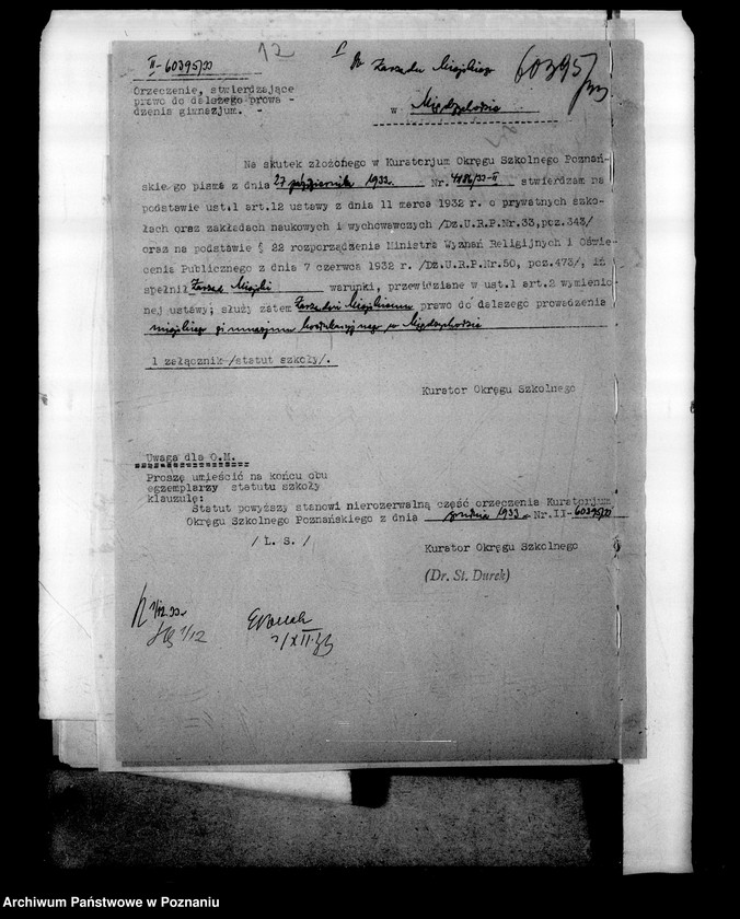 Obraz 15 z jednostki "Męskie Gimnazjum Koedukacyjne- Międzychód"