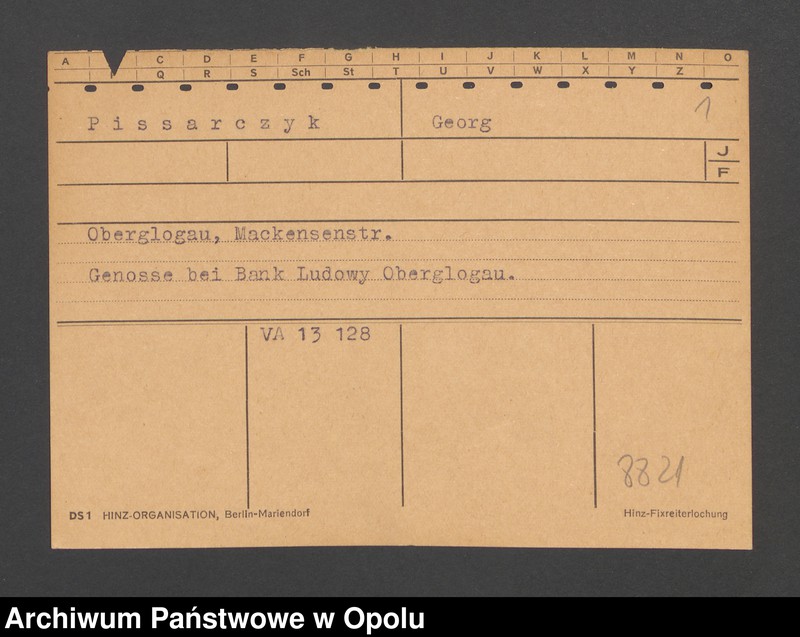 Obraz 3 z jednostki "[Pissarczyk Georg, zam. Oberglogau]"