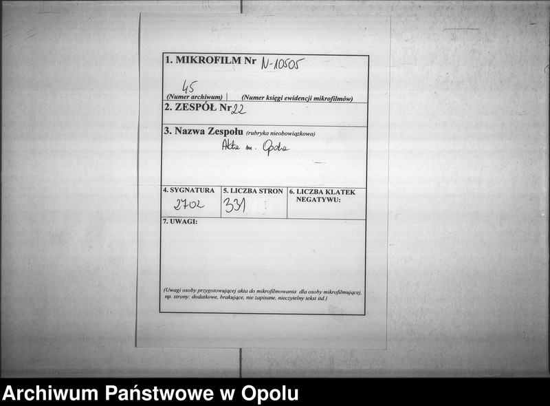 Obraz 2 z jednostki "Acta des Magistrats zu Oppeln von Aufnahme der Invaliden, deren Versorgung und Gnaden Gehalt ingleichen den jährlichen Eingaben von 1769 bis Vol. I"