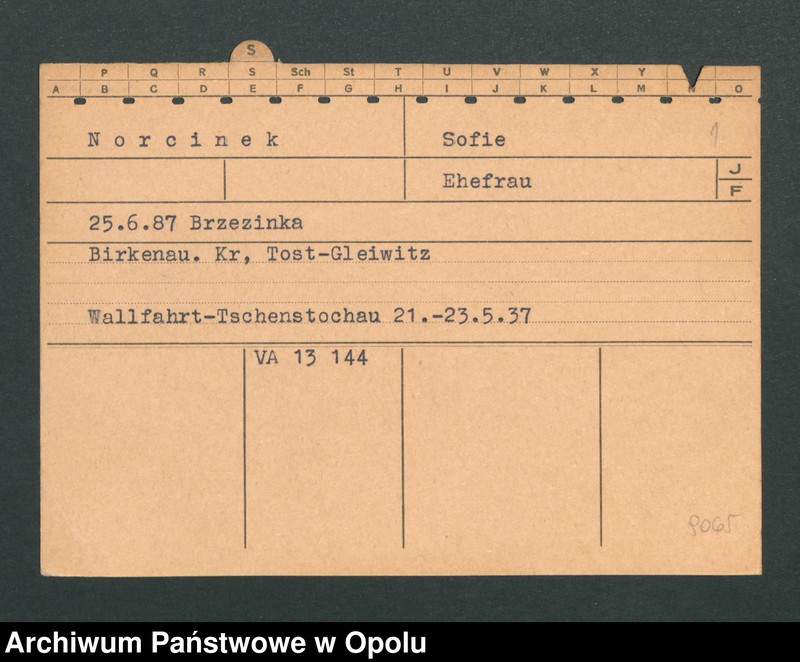 Obraz 3 z jednostki "[Norcinek Sofie, ur. 25.6.1887 Brzezinka]"
