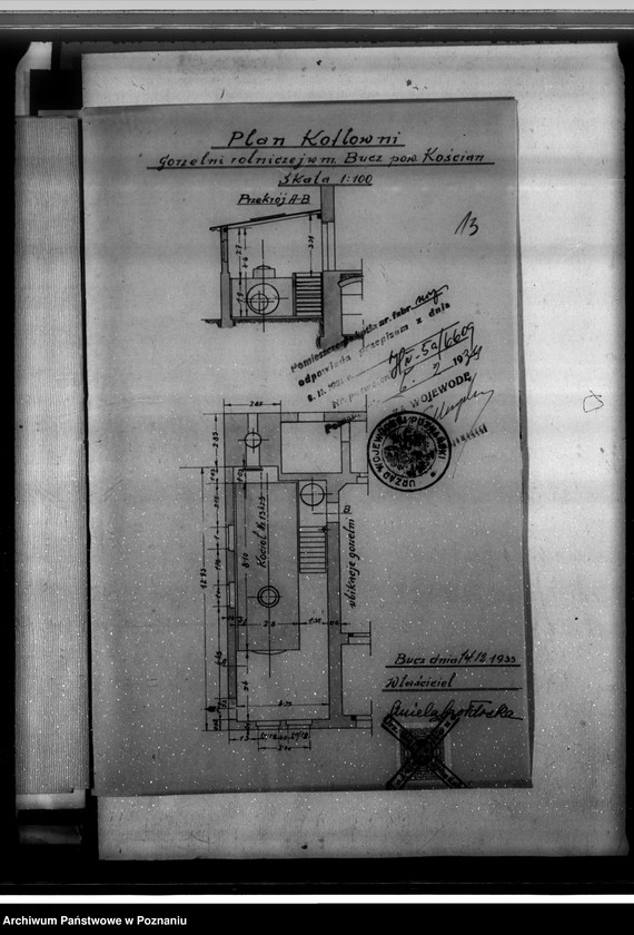 Obraz 17 z jednostki "Gorzelnia rolnicza w Buczu - hr. A. Szołdrskiej, pow. kościański nr woj. kotła 6609"