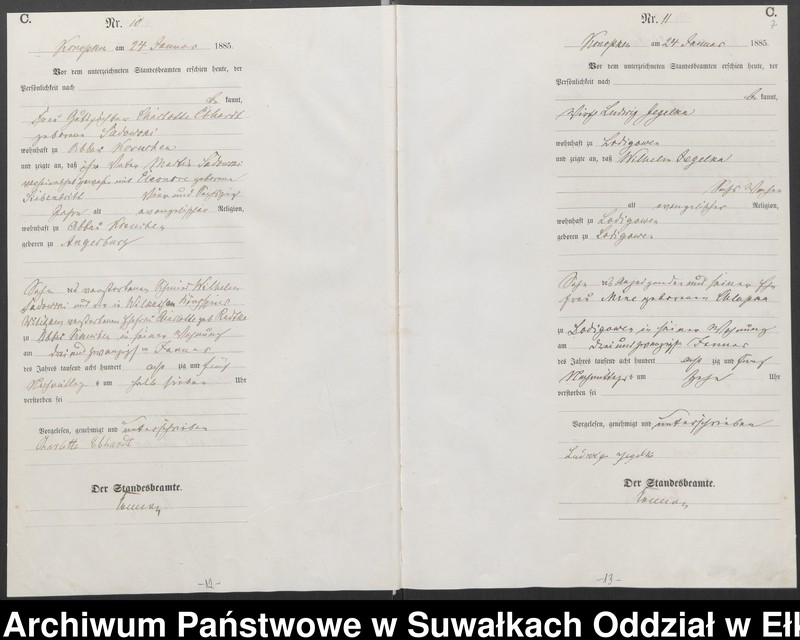 image.from.unit.number "Sterbe-Haupt-Register des Königlichen Preussischen Standes-Amtes Belzonzen Kreis Johannisburg"