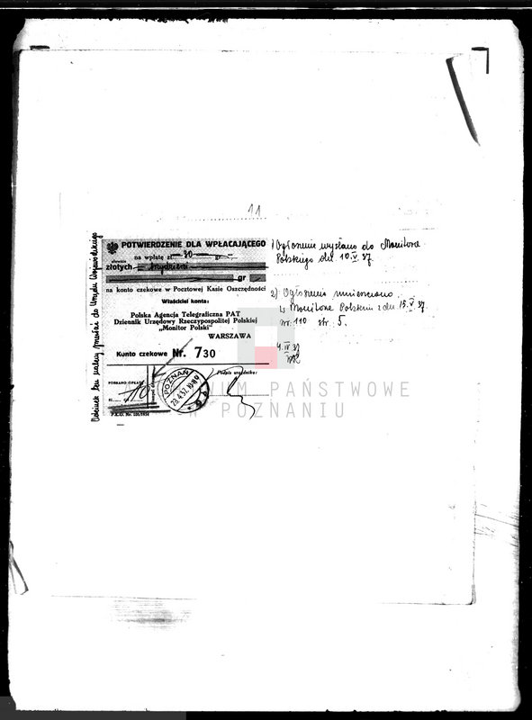 Obraz 15 z jednostki "/Związek Dzierżawców Rolnych Ziemi Zachodnich/ w Poznaniu"