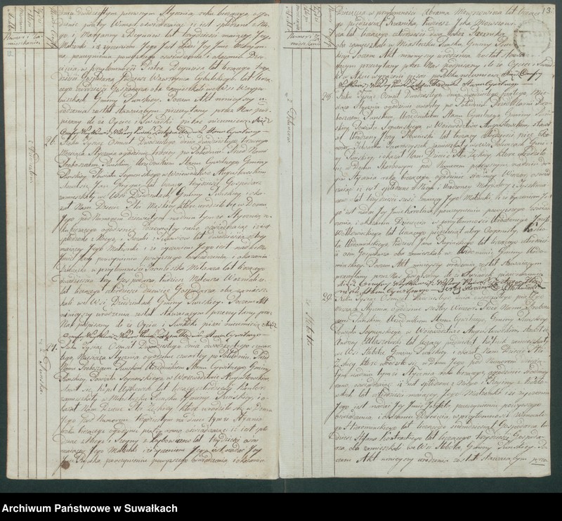image.from.unit.number "Akta urodzonych gminy puńskiey od 1-go stycznia do dnia ostatniego grudnia 1820roku."