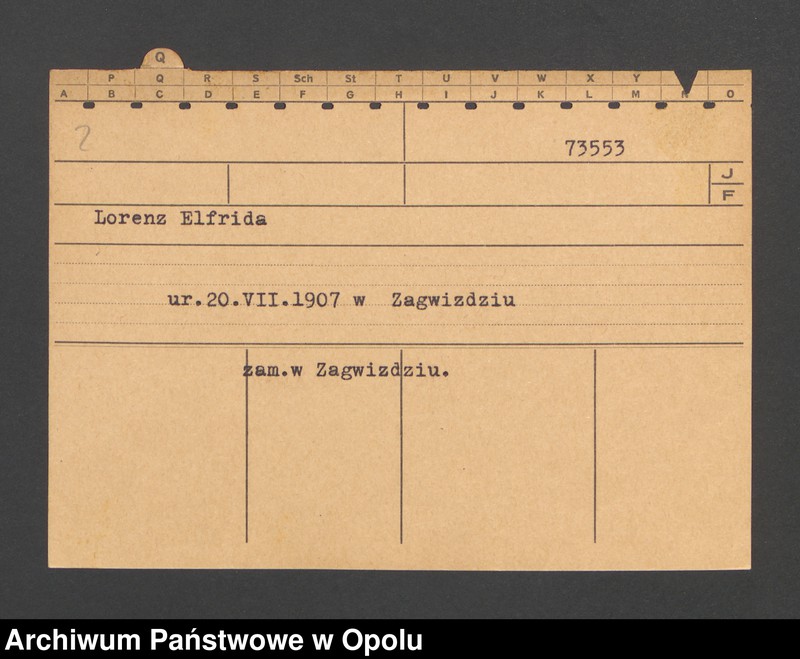 Obraz 4 z jednostki "[Polewka Marie, ur. 06.04.1899 Zacharzowitz]"