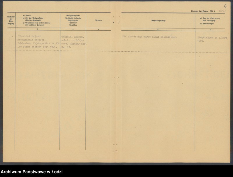 Obraz 8 z jednostki "Chaskiel Hajman- tkalnia mechaniczna"