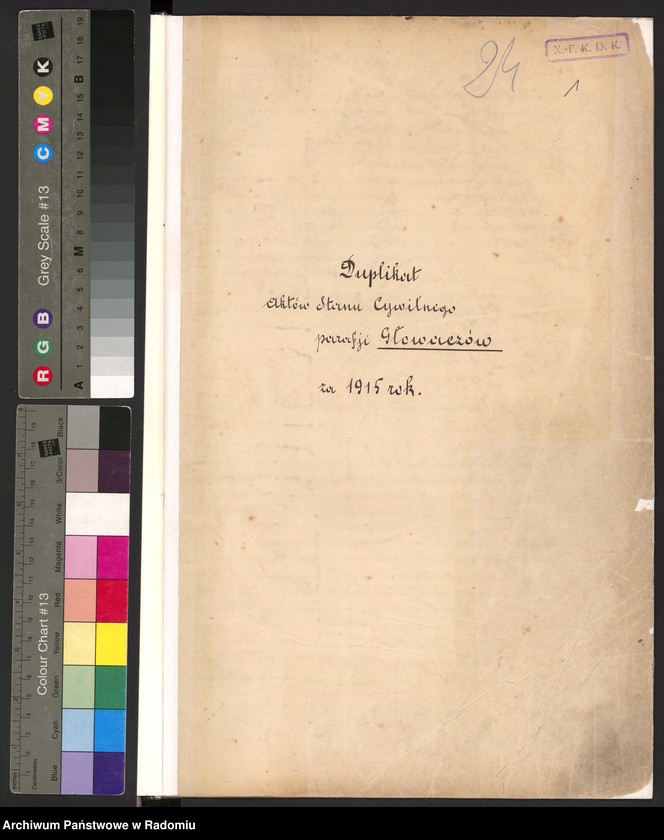 image.from.unit.number "Urząd Stanu Cywilnego w Głowaczowie Akta urodzeń, małżeństw, zgonów 1915 rok"