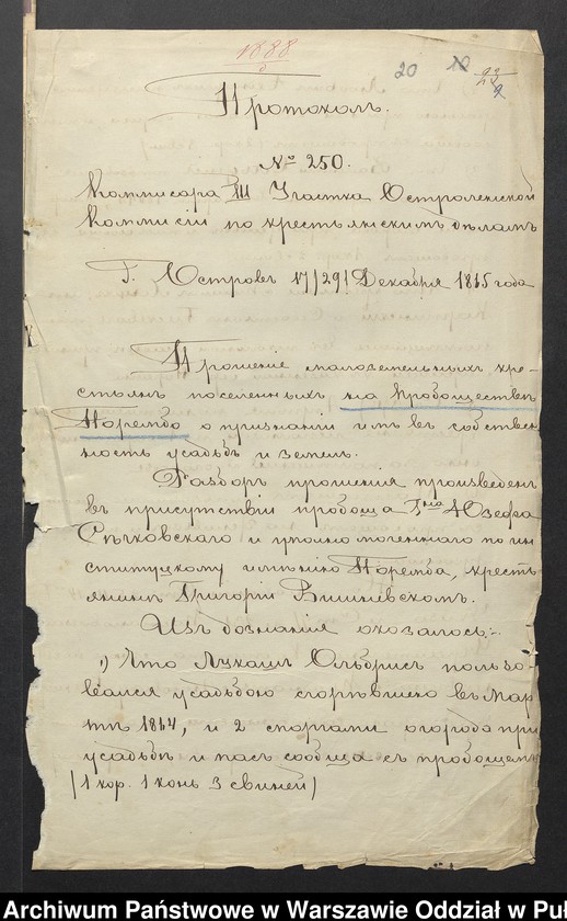 image.from.unit.number "O urządzaniu chłopów wsi Poręba wchodzących w skład własności poduchowej Poręba, gm. Poręba"