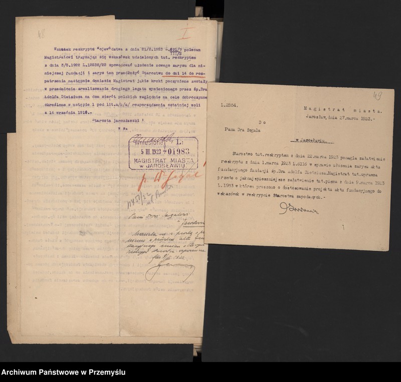 Obraz 12 z kolekcji "Fundacje Adolfa Dietziusa w Jarosławiu111"