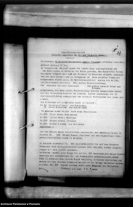 Obraz 16 z jednostki "Überfühnugsberichte - translokacje zwłok"