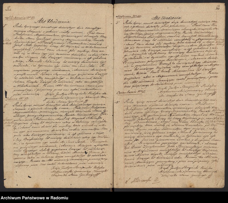 Obraz z jednostki "[Duplikat akt urodzonych, zaślubionych i zmarłych parafii Magnuszew z lat 1810-1811]"