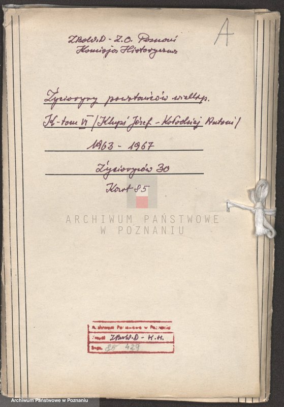 Obraz 4 z jednostki "Życiorysy powstańców wielkopolskich: K - tom Vl /Klupś Józef - Kołodziej Antoni/."