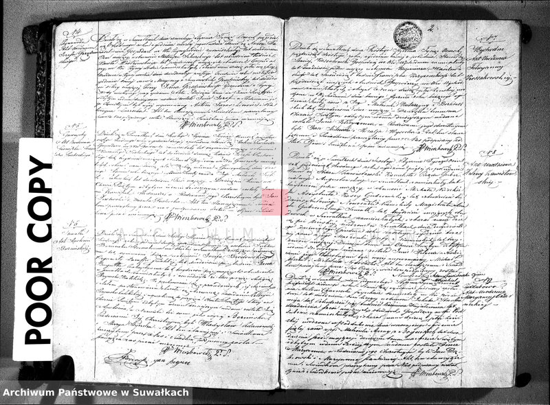 image.from.unit.number "Księga duplikat do zapisywania aktów urodzonych, zaślubionych i zmarłych parafii suwalskiej 1857 rok"