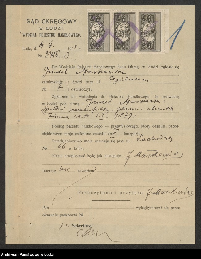 Obraz 3 z jednostki "Judel Markowicz – sprzedaż manufaktury"