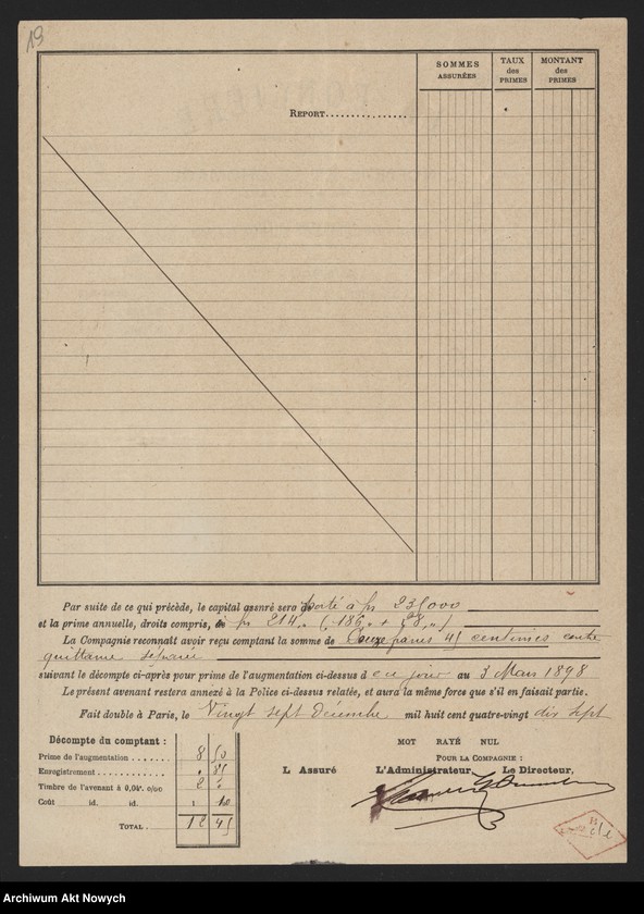 image.from.unit.number "Europejskie towarzystwa ubezpieczeniowe. Polisy, przekazy, zestawienia, korespondencja"
