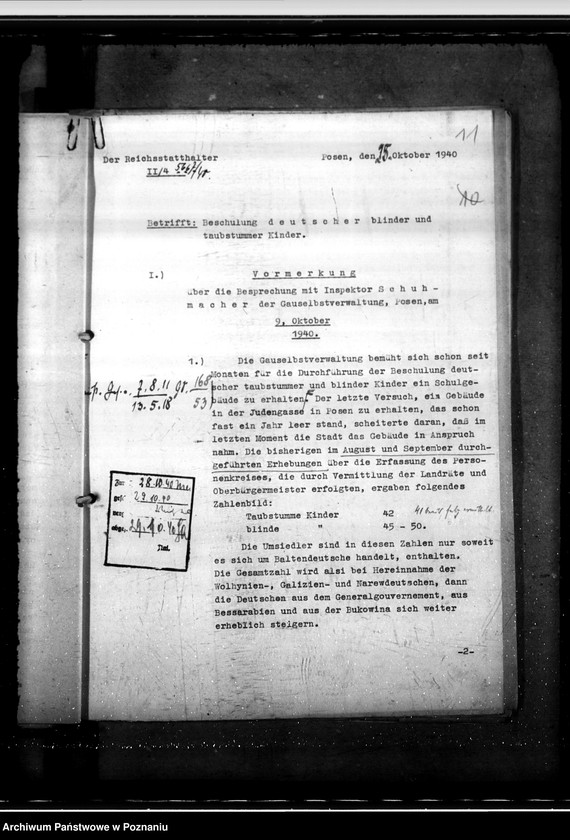 Obraz 15 z jednostki "Beschulung von Kindern in Erziehungsanstalten. Beschulung blinder und taubstummer Kinder."