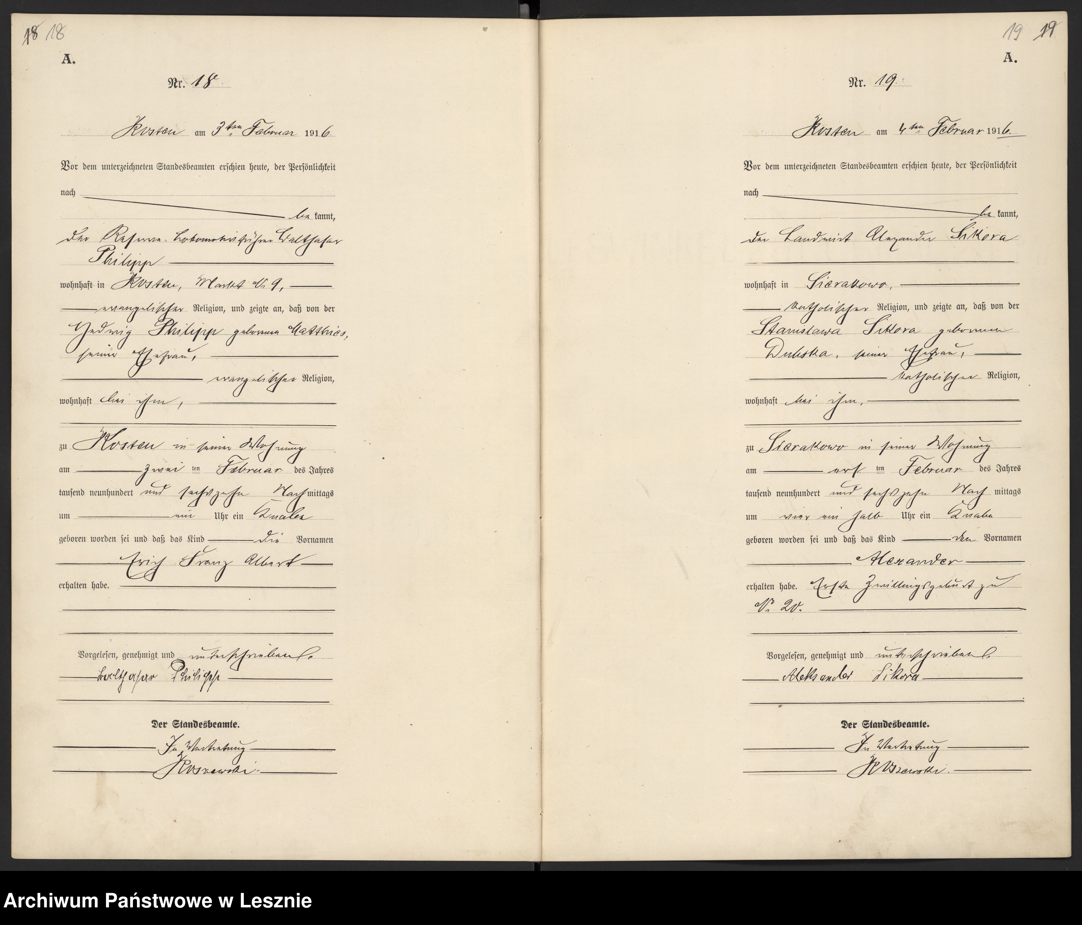 Skan z jednostki: [Księga urodzeń]