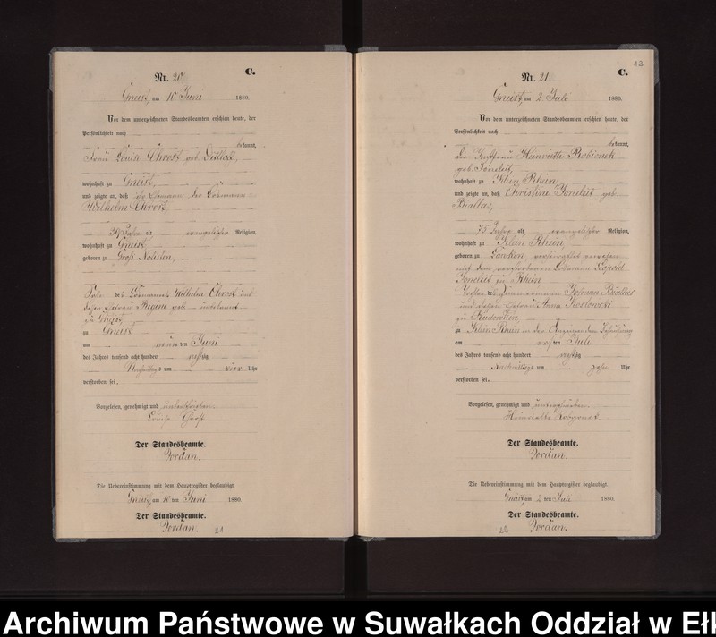 image.from.unit.number "Sterbe-Neben-Register des Königlich Preussischen Standes-Amtes Gneist Kreis Loetzen"