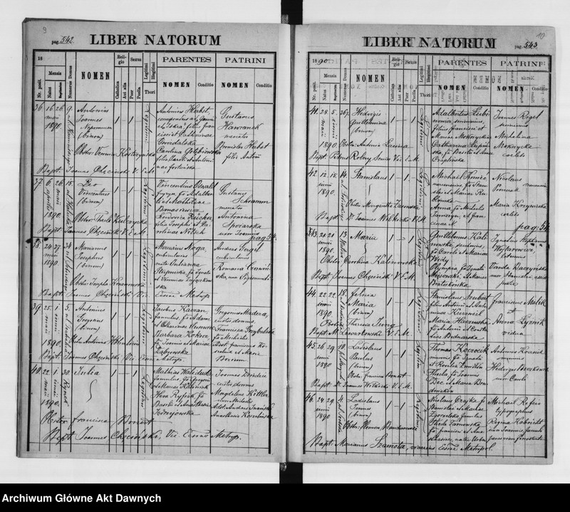 image.from.unit.number "Parafia: Lwów, Bazylika Metropolitalna. Dekanat: Lwów. Księga metrykalna urodzeń, ślubów i zgonów dla parafii miejskiej."