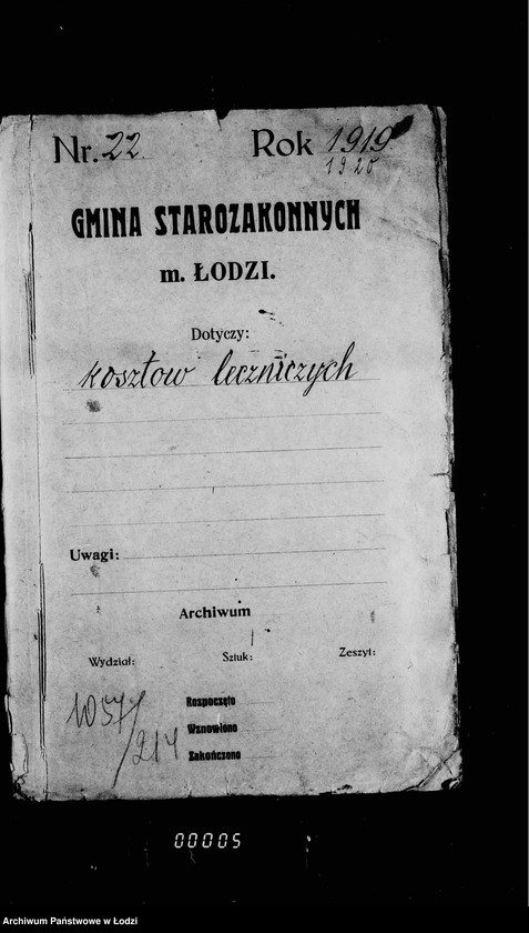 Obraz 4 z jednostki "Akta dotyczące kosztów leczniczych"