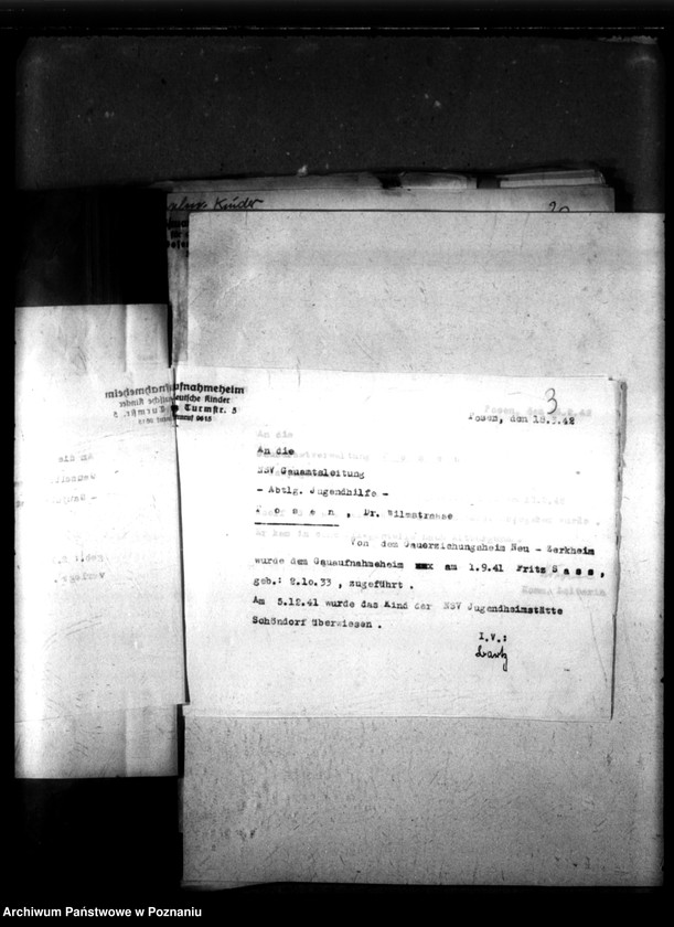 Obraz 7 z jednostki "Ehemalige Heimkinder von 1941 bis 30 V 1942, S-Z. [Przyjęcia i przekazania dzieci, litera S-Z]."