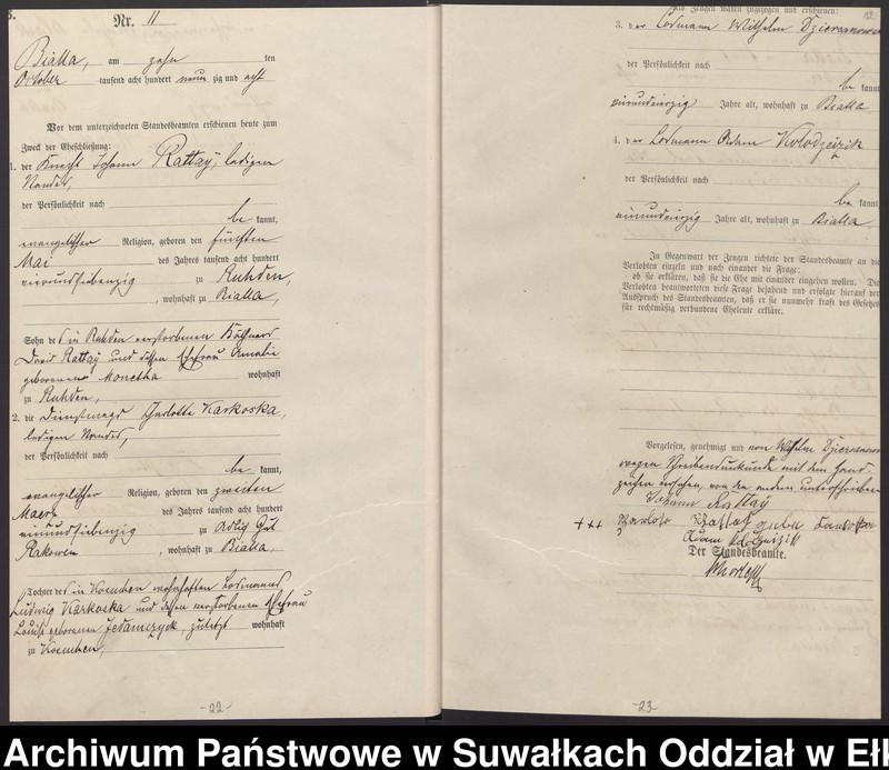 image.from.unit.number "Sterbe-Haupt-Register des Königlichen Preussischen Standes-Amtes Bialla Kreis Johannisburg für das Jahr 1895 Heiraths-Haupt-Register des Königlichen Preussischen Standes-Amtes Bialla Kreis Johannisburg für das Jahr 1898 und 1899"