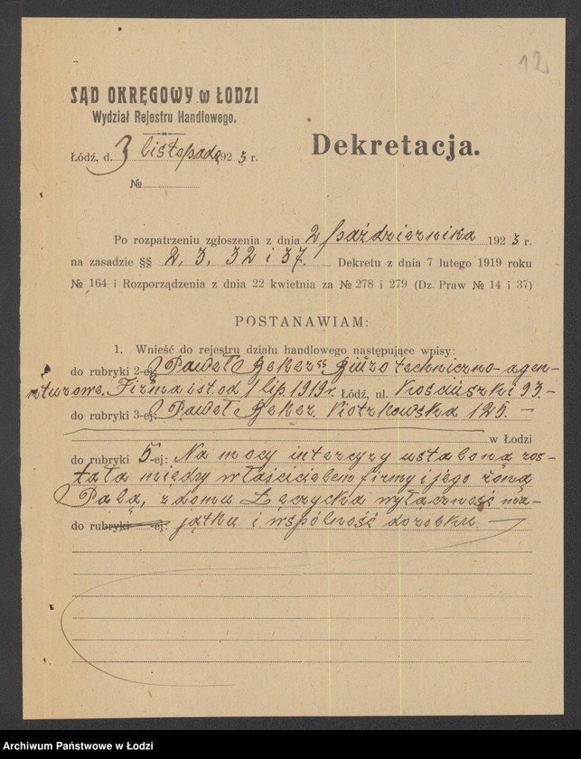 Obraz 14 z jednostki "Paweł Beker- biuro techniczno-agenturowe"